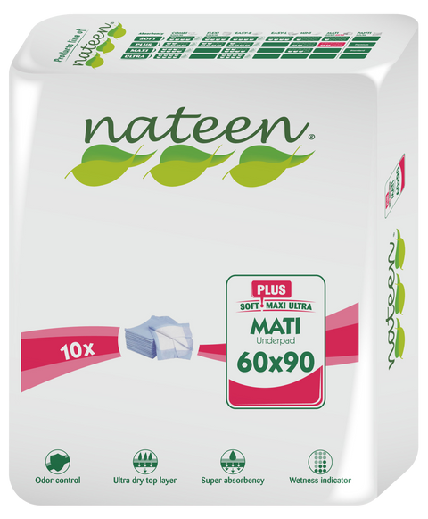Sabanilla Nateen Premium pack 10 unidades (60 x 90 cm)