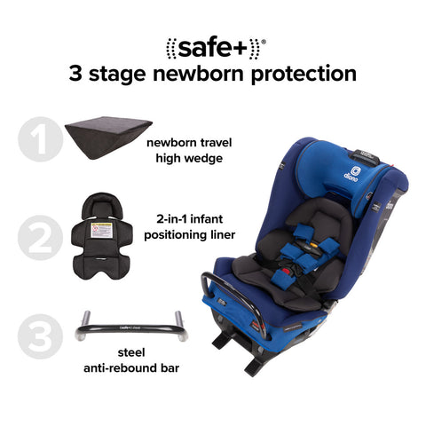Silla Convertible Diono Radian® 3RXT SafePlus™ - Azul