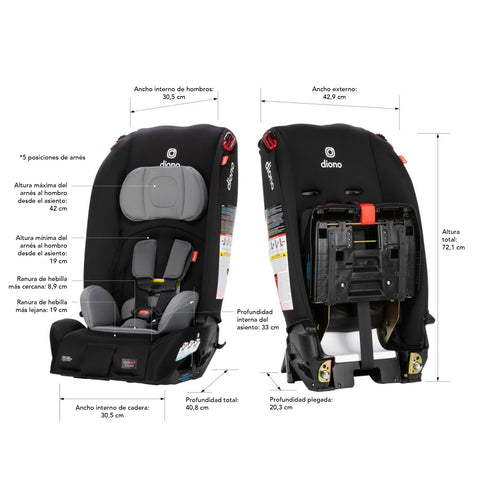 Silla de Auto Convertible Diono Radian® 3R Edición Limitada (Tormenta Negra)