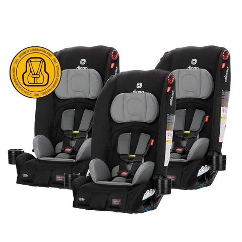 Pack 3 x Silla Convertible Diono Radian 3R (Tormenta Negra)