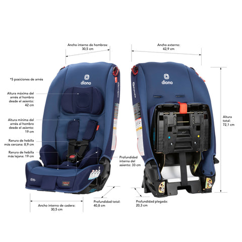 Silla de Auto Convertible Diono Radian® 3R Edición Limitada (Oleada Azul)
