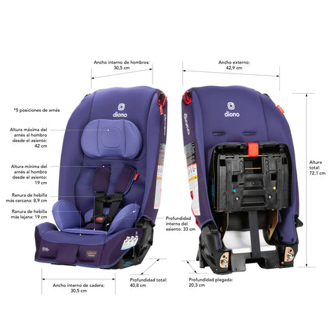Silla de Auto Convertible Diono Radian® 3R Edición Limitada (Morado Silvestre)