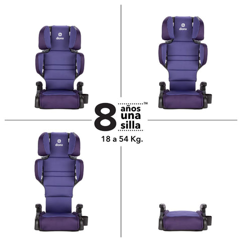 Butaca Connect3® RXT 2-in-1 High-Back Booster - Purple Wildberry