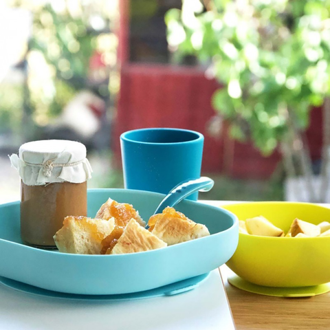 Set Vajilla de Aprendizaje de Silicona (Plato+Bol+Vaso+Cuchara)