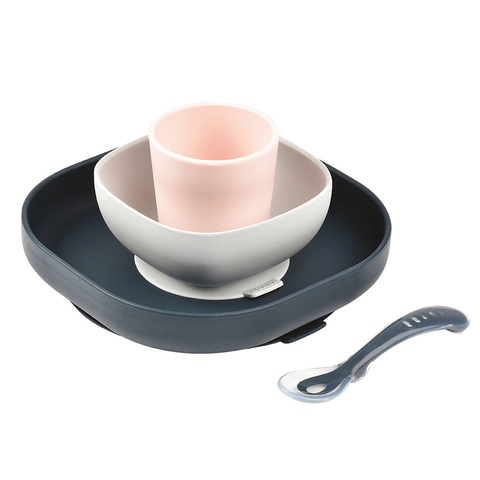 Set Vajilla de Aprendizaje de Silicona (Plato+Bol+Vaso+Cuchara)