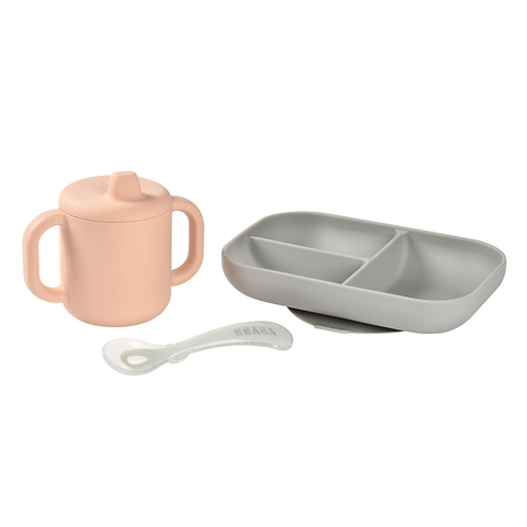 Plato de Silicona dividido + Vaso + Cuchara