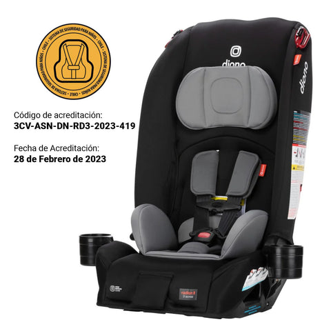 Silla de Auto Convertible Diono Radian® 3R Edición Limitada (Tormenta Negra)