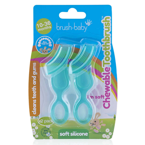 Cepillo de Dientes Masticable para Bebés (2 unidades)