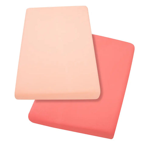 Pack 2 Sábanas Bajeras Algodón 60 x 120 cm - Coral