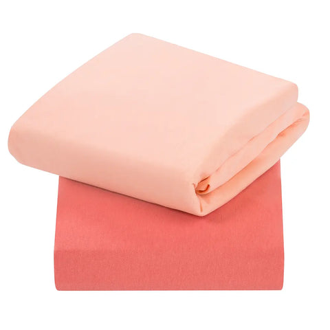 Pack 2 Sábanas Bajeras Algodón 60 x 120 cm - Coral