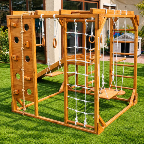 Gimnasio Cúbico de Madera para Niños