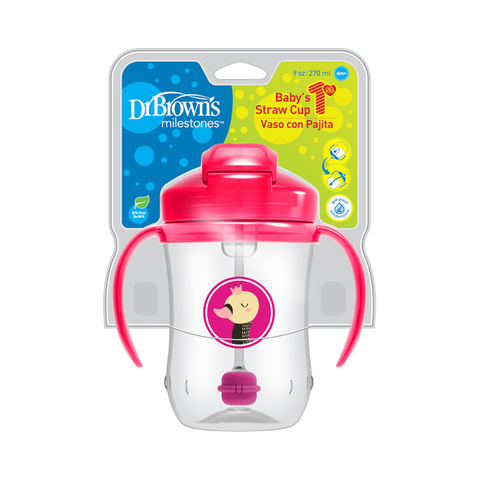 Vaso con asas y pajita 270 ml (6M+)