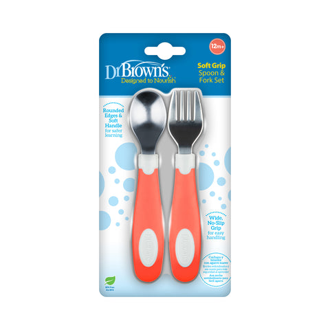 Set Tenedor y Cuchara agarre suave (12M+)
