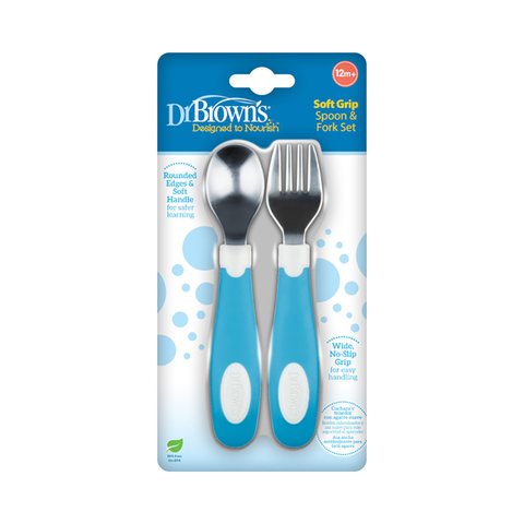 Set Tenedor y Cuchara agarre suave (12M+)