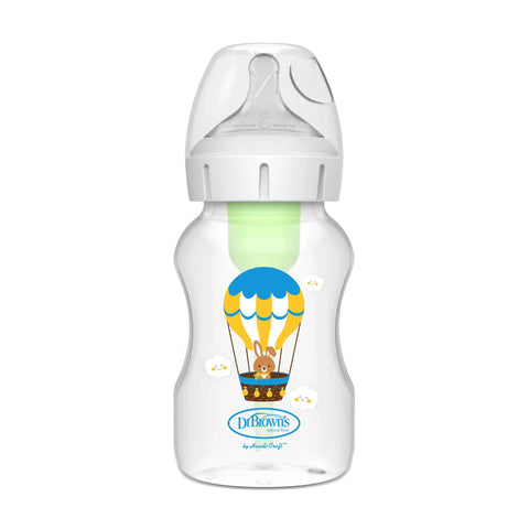 Mamadera Anticólico Boca Ancha Conejo en Globo (330 ml)