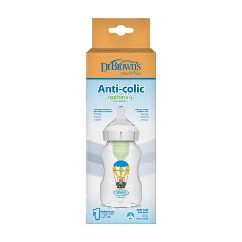Mamadera Anticólico Boca Ancha Conejo en Globo (330 ml)