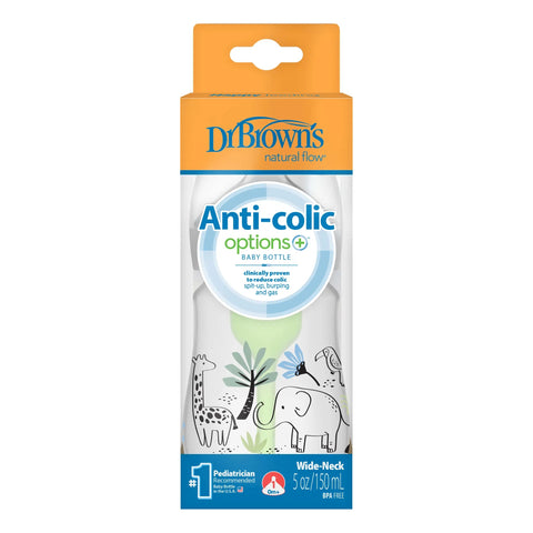 Mamadera Anticólico Boca Ancha Elefante & Jirafa (150 ml)