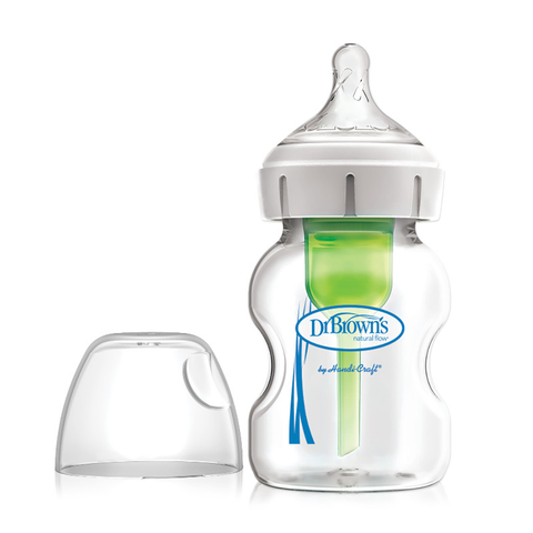 Mamadera Boca Ancha Options+ de Vidrio