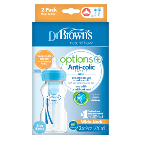 Pack 2 Mamaderas Boca Ancha Options+ (270 ml)