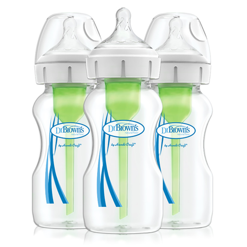 Pack 3 Mamaderas Boca Ancha Options+ (270 ml)