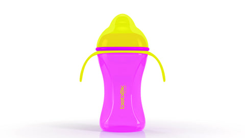 Vaso Entrenamiento Plus 240 ml. - SenseFlo™ - (Rosado / Amarillo)