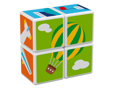 Cubos Magnéticos MAGICUBE Transportes (4 piezas)