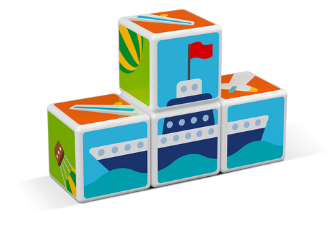 Cubos Magnéticos MAGICUBE Transportes (4 piezas)