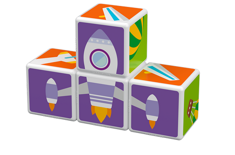 Cubos Magnéticos MAGICUBE Transportes (4 piezas)