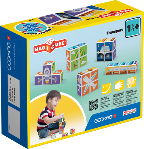 Cubos Magnéticos MAGICUBE Transportes (4 piezas)