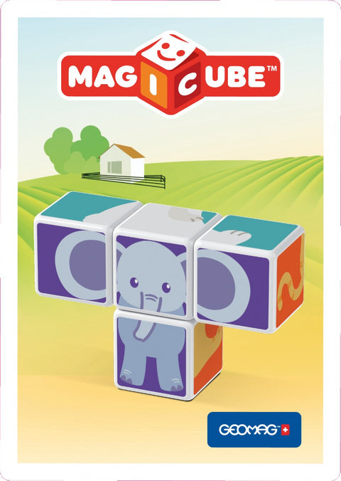 Cubos Magnéticos MAGICUBE Animales (4 piezas)
