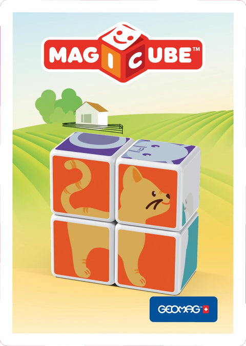 Cubos Magnéticos MAGICUBE Animales (4 piezas)