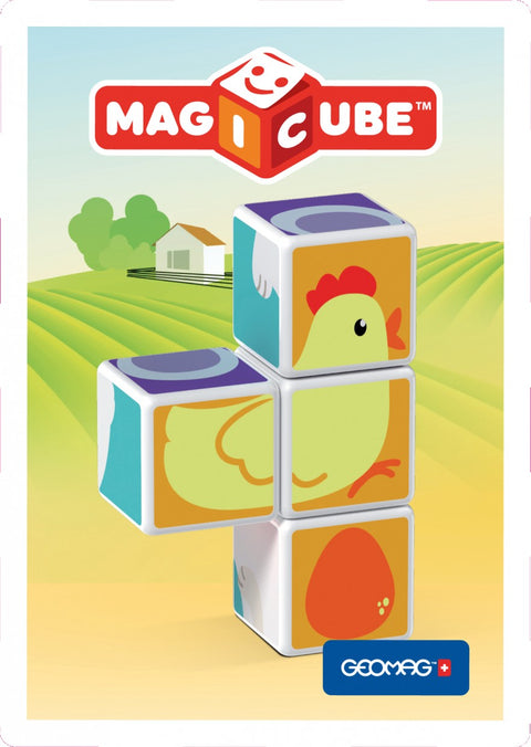 Cubos Magnéticos MAGICUBE Animales (4 piezas)