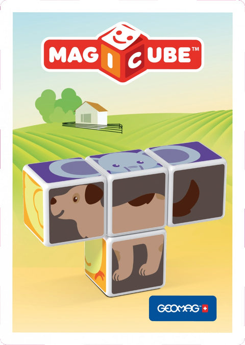 Cubos Magnéticos MAGICUBE Animales (4 piezas)