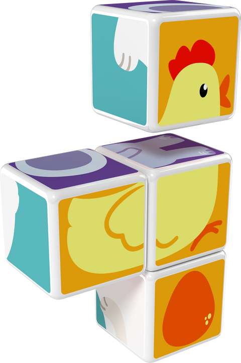 Cubos Magnéticos MAGICUBE Animales (4 piezas)