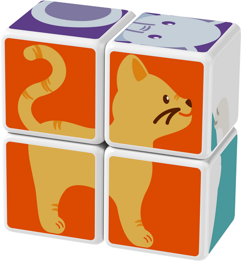 Cubos Magnéticos MAGICUBE Animales (4 piezas)