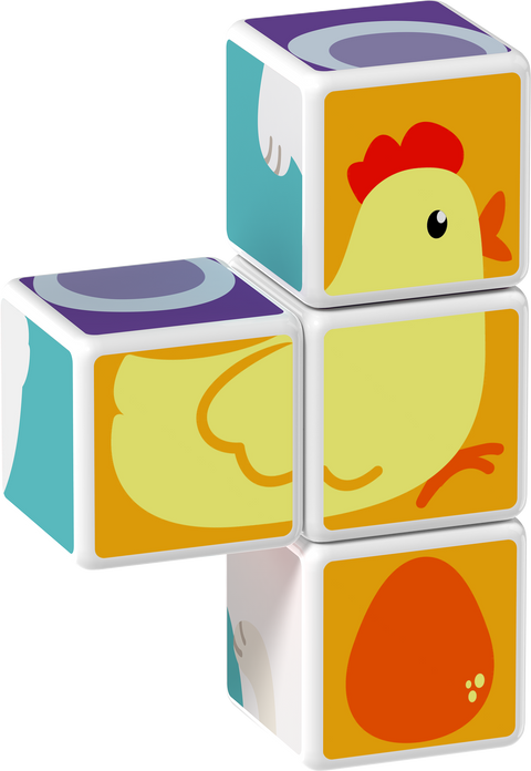 Cubos Magnéticos MAGICUBE Animales (4 piezas)