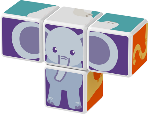 Cubos Magnéticos MAGICUBE Animales (4 piezas)