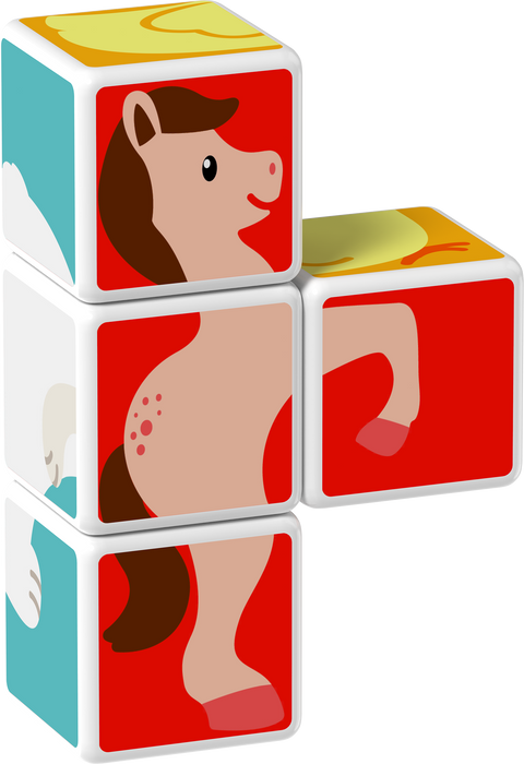 Cubos Magnéticos MAGICUBE Animales (4 piezas)