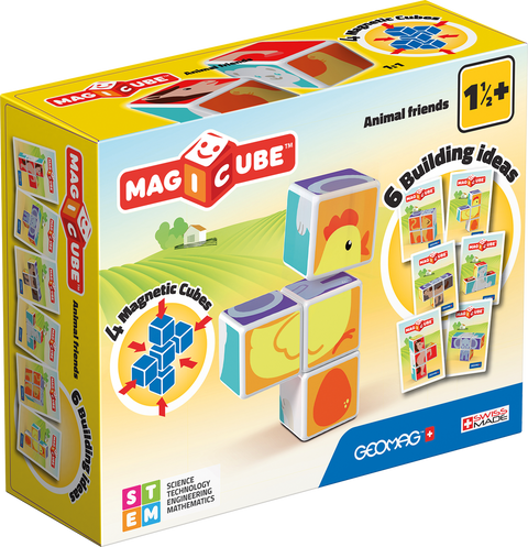 Cubos Magnéticos MAGICUBE Animales (4 piezas)