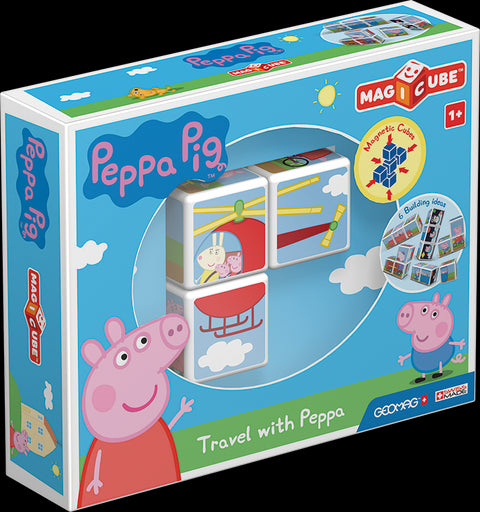 Cubos Magnéticos MAGICUBE - Viaja con Peppa Pig (3 piezas)