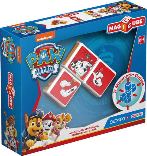 Cubos Magnéticos MAGICUBE Paw Patrol - Marshall, Rubble y Zuma (3 piezas)
