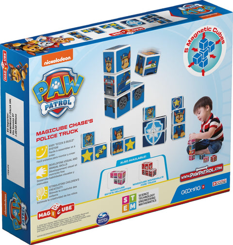 Cubos Magnéticos MAGICUBE Paw Patrol - Auto de Policía de Chase (5 piezas)