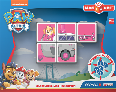 Cubos Magnéticos MAGICUBE Paw Patrol - Helicoptero de Skye (5 piezas)