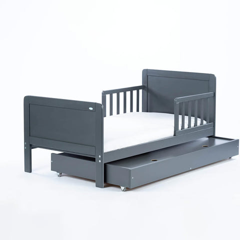 Cama de Transición Montessori con Cajonera Gris OLEX (140 x 70)