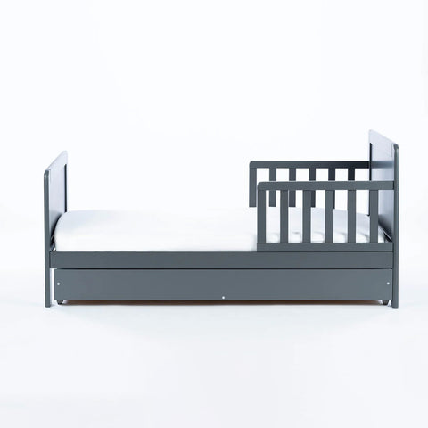 Cama de Transición Montessori con Cajonera Gris OLEX (140 x 70)