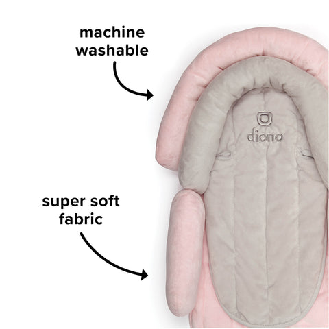 Almohada y Apoya Cabeza para Bebé (Rosado / Marfil)