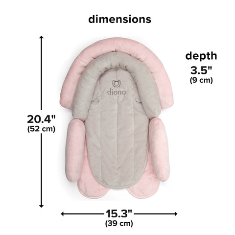Almohada y Apoya Cabeza para Bebé (Rosado / Marfil)