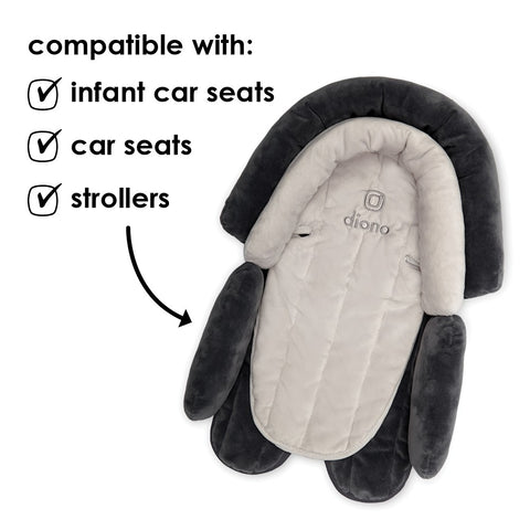 Almohada y Apoya Cabeza para Bebé (Gris / Marfil)