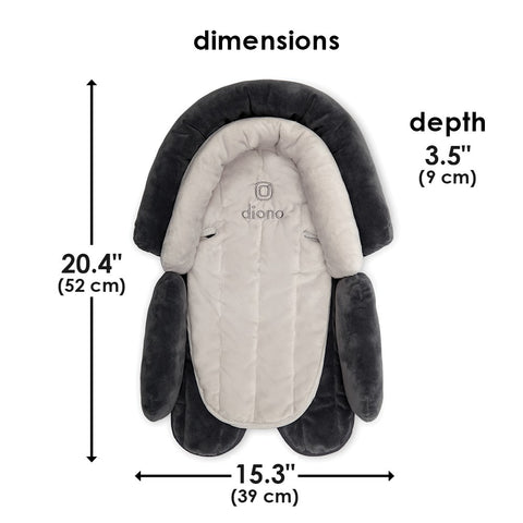Almohada y Apoya Cabeza para Bebé (Gris / Marfil)