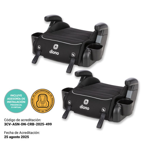 Alzador Connect3® RXT Backless Booster (pack 2 unidades) - Black Storm